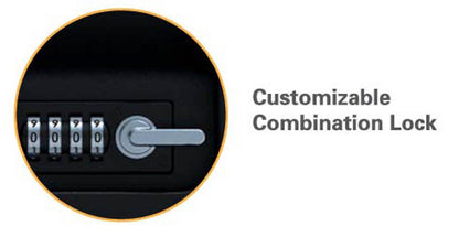 ML-35P Portable Safe Locker with Adjustable Combination Lock and Steel Tether, 1.23 Cubic Feet Capacity