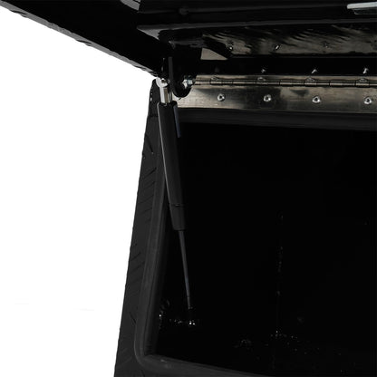 SCITOO 60" Aluminum Diamond Plate Truck Bed Tool Box,Heavy Duty Crossover Storage for Most Full Size Pickups,Lockable Weatherproof Chest,Fits 60 Inch Truck Beds,Easy Access to Load and Unload