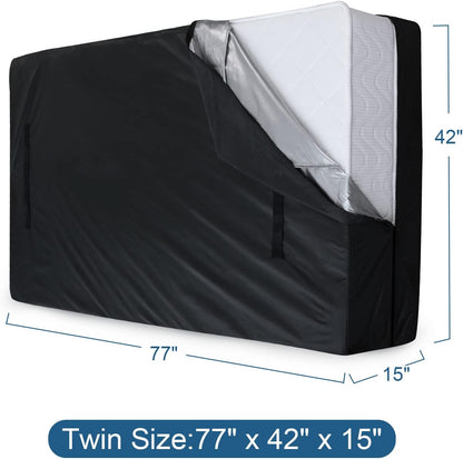 Mattress Bags for Moving - Waterproof Twin Size Protector with Heavy-Duty Handles & Strong Zipper