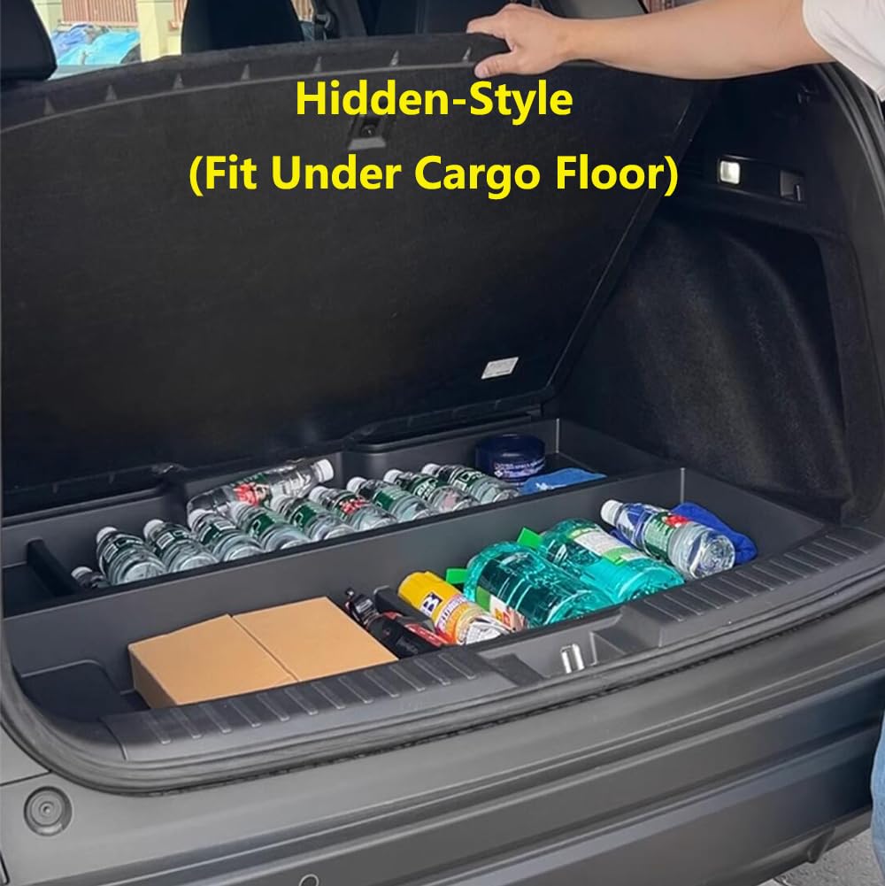 QXZcar Heavy-Duty Trunk Organizer for 2023-2025 Honda CR-V, Insert Cargo Rear Hatch Hidden Storage Box fits CRV EX EX-L LX Touring Accessories
