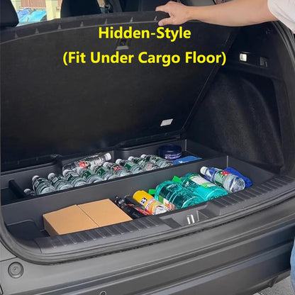 QXZcar Heavy-Duty Trunk Organizer for 2023-2025 Honda CR-V, Insert Cargo Rear Hatch Hidden Storage Box fits CRV EX EX-L LX Touring Accessories