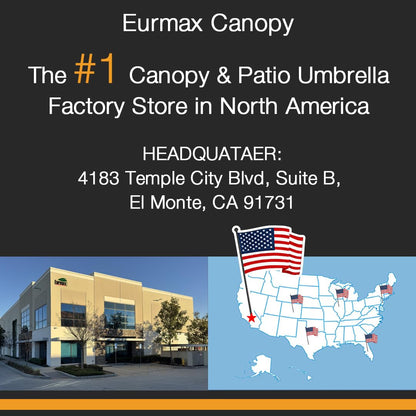 Eurmax USA 10x10 Pop Up Canopy,Commercial Tent with Patented No-Tip Rolling Bag,30sqft Extension Awning & 4 Zippered Removable Walls,UV & Water Resistant,Heavy Duty Instant Shelter Gazebo,Khaki