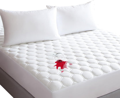 Skiennix Twin Mattress Protector - Waterproof & Hypoallergenic Bed Cover | Soft, Washable Quilted Pad with Deep Pockets up to 21 Inches