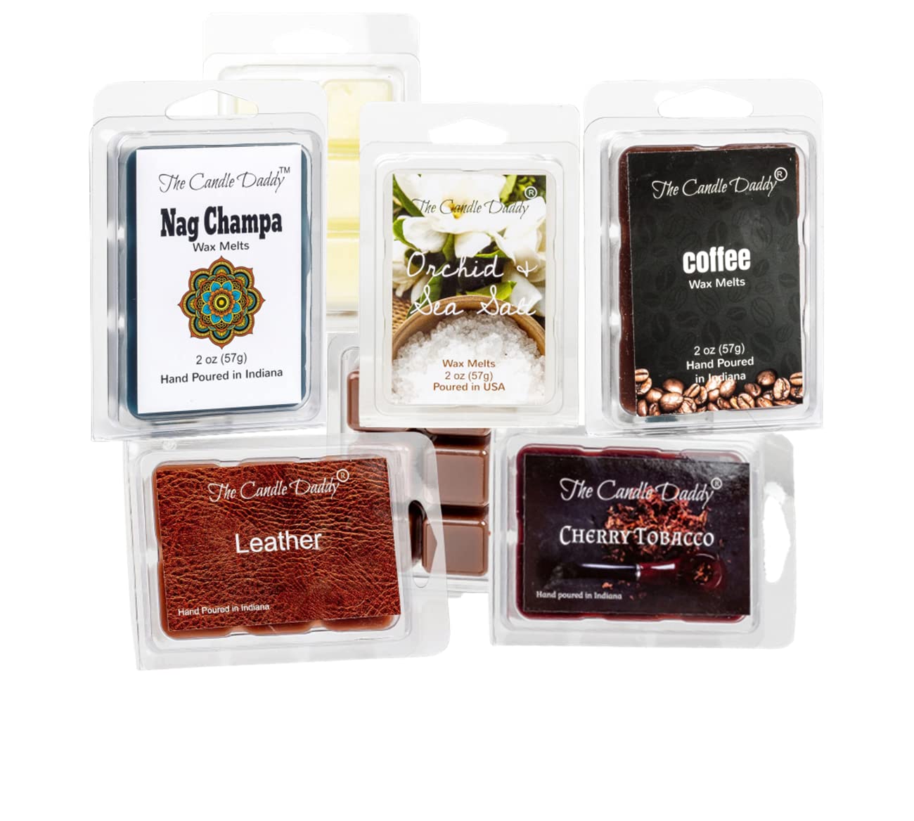 The Candle Daddy Family Friendly FAVES Volume I - 5 Pack of Wax Melts - 30 Total Cubes - 10 Total Ounces