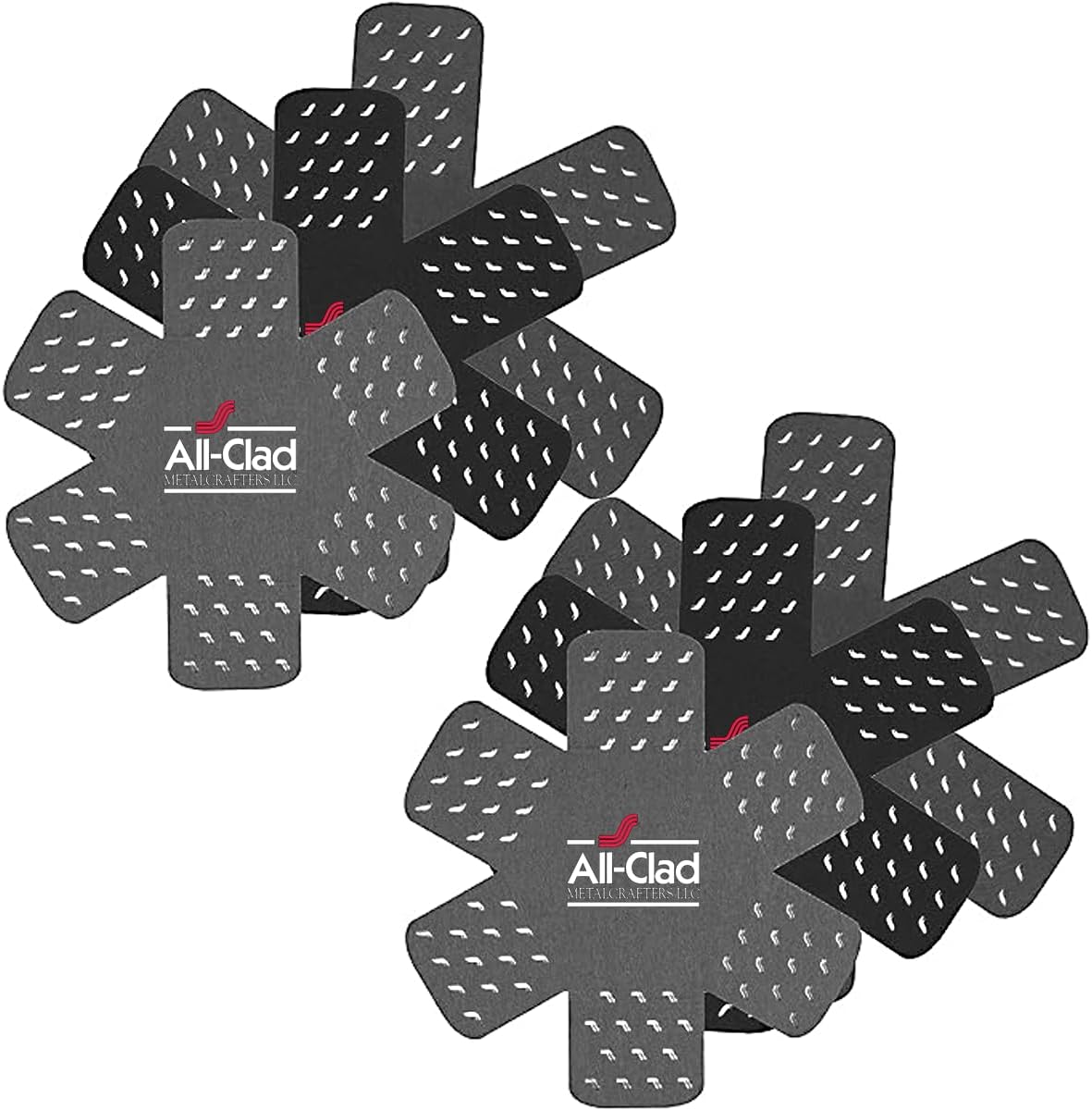 All-Clad Cookware Protectors - 6-Piece Pot and Pan Protectors for Kitchen Organization | Black/Gray