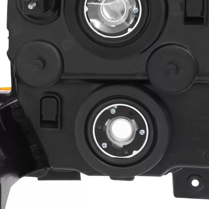 MOSTPLUS Pair Headlight Assembly Compatible with 2006-2010 Jeep Commander Headlights Headlamp with Black housing Clear lens Amber Corner