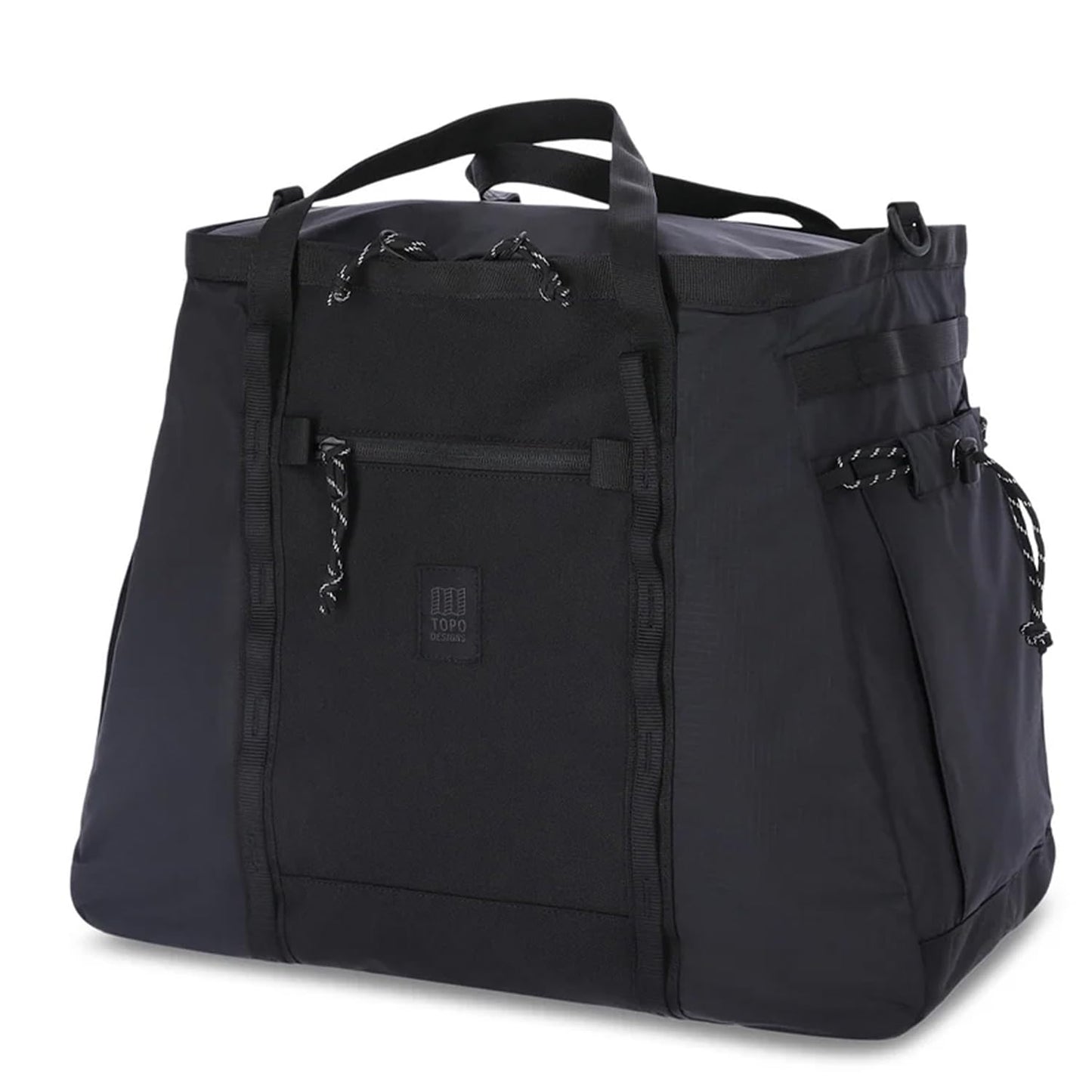 Topo Designs Mountain Gear Bag, Enormous Tote Style Free Standing Bag, Recycled Nylon, Abrasion Resistant (Black/Black)