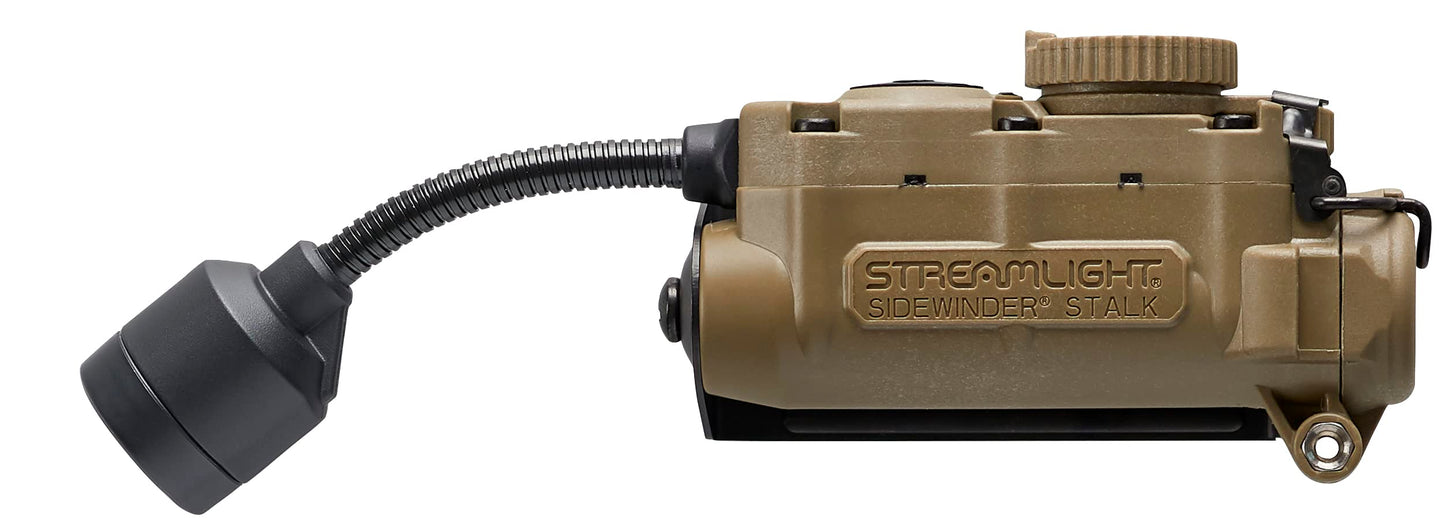 Streamlight 14307 Sidewinder Stalk 76-Lumen Hands-Free Gear Mounted Flexible Task Light with White/Red/Blue/IR LEDs, Coyote