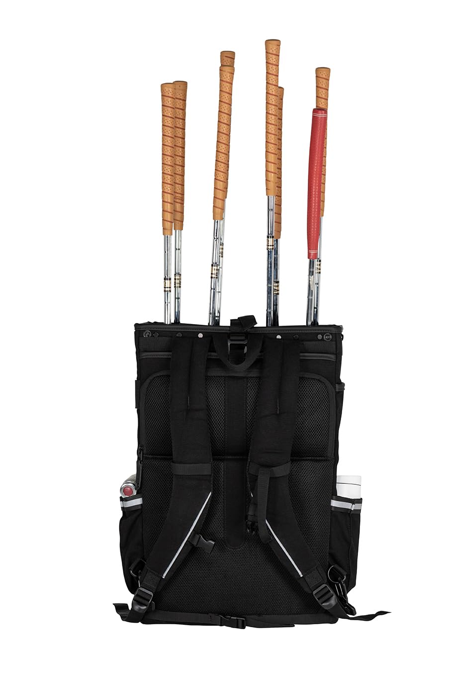 Lowercase Golf Backpack Bag with Bike Pannier Clips - Holds 8 Clubs, Padded Dividers, Rain Cover
