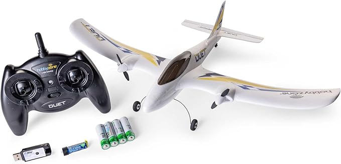 HobbyZone RC Airplane Duet S 2 RTF Everything Needed to Fly is Included with Safe HBZ05300