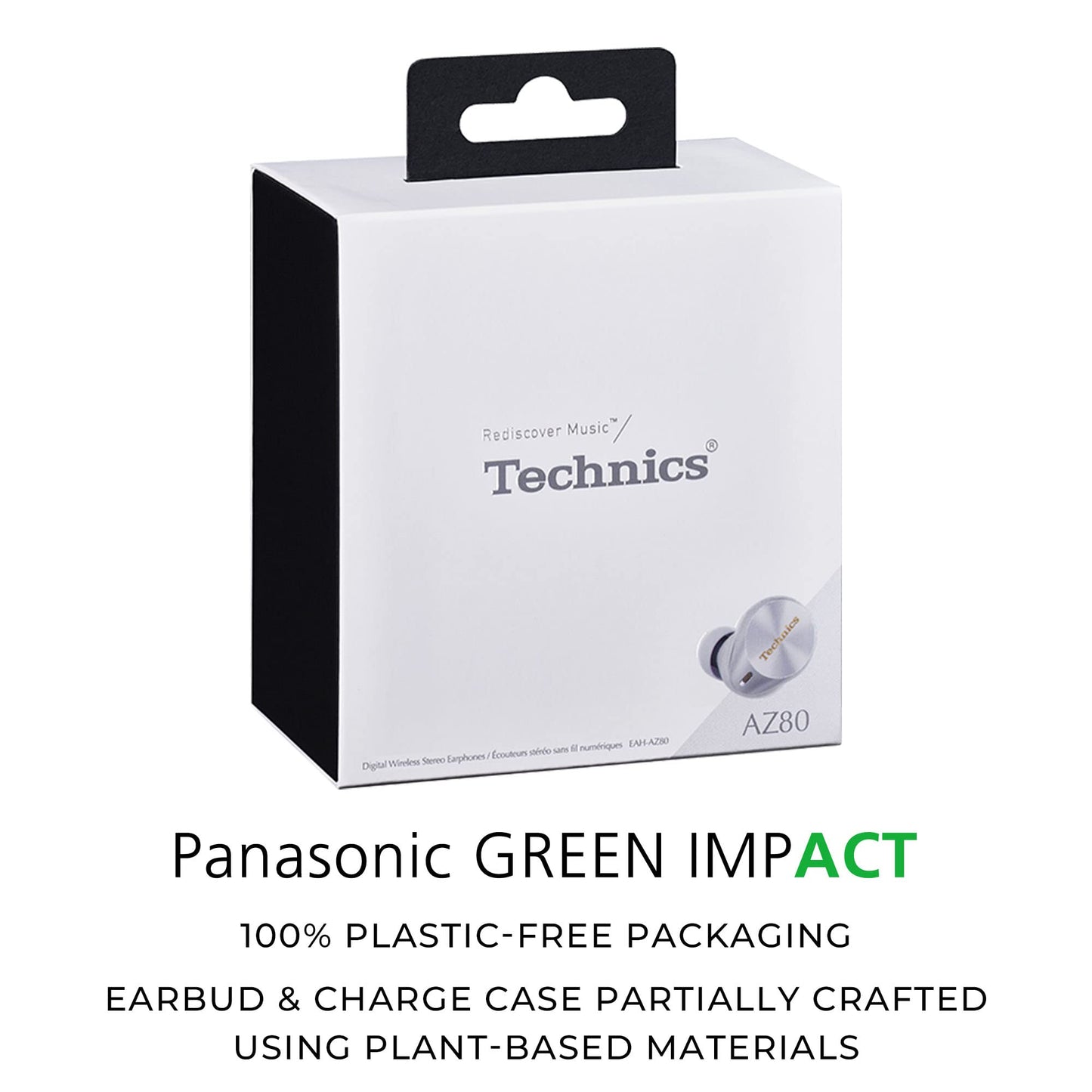 Technics Premium Hi-Fi True Wireless Bluetooth Earbuds with Advanced Noise Cancelling, 3 Device Multipoint Connectivity, Wireless Charging, Hi-Res Audio + Enhanced Calling - EAH-AZ80-S (Silver)