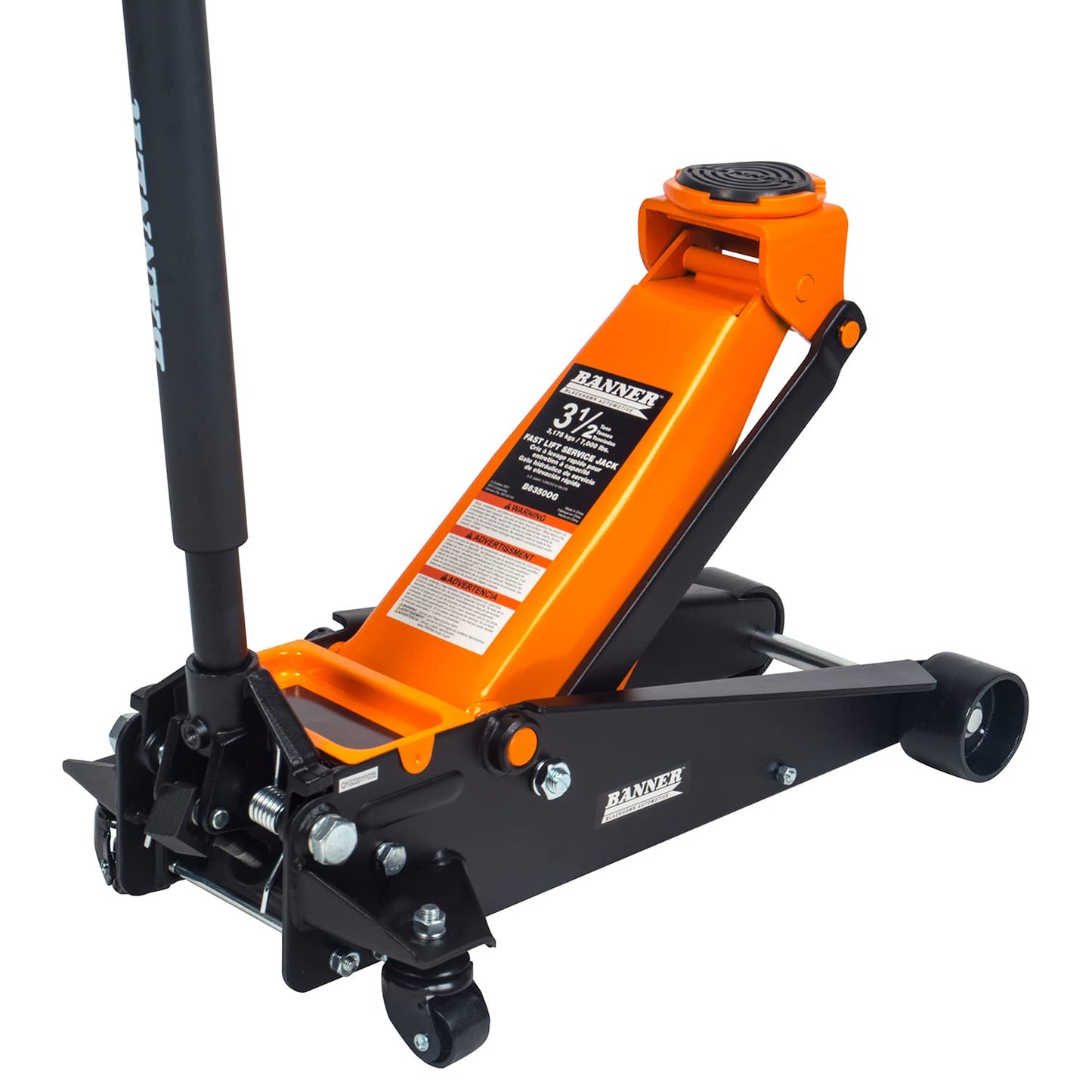 Blackhawk Banner 3.5 Ton Floor Jack - Professional Heavy Duty Hydraulic Lift for Car Truck SUV