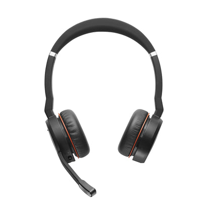 Jabra Evolve 75 MS Wireless Headset, Stereo – Includes Link 370 USB Adapter – Bluetooth Headset with World-Class Speakers, Active Noise-Cancelling Microphone, All Day Battery