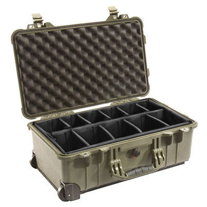 Pelican 1510 Case With Padded Dividers (OD Green)