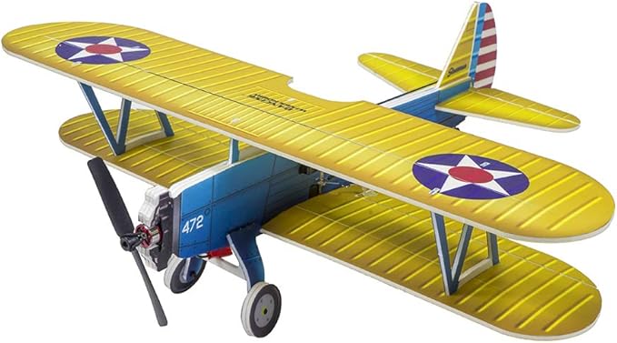 4CH Micro 450mm RC Foamy Indoor Outdoor Biplane Stearman PT-17 Kaydet (E2501)