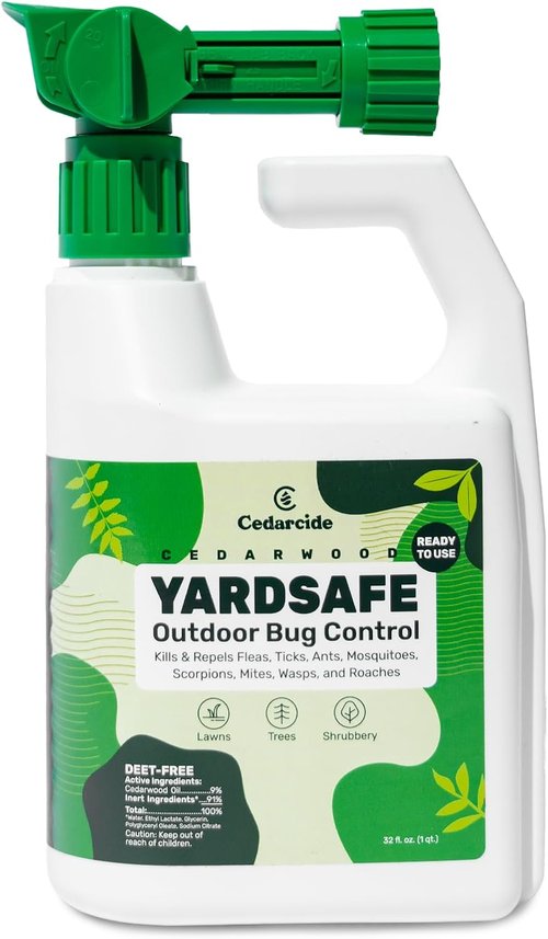 Cedarcide YardSafe | Natural Mosquito, Tick & Flea Repellent | Family & Pet-Safe | Eco-Friendly | 1 Quart (32 Oz.)