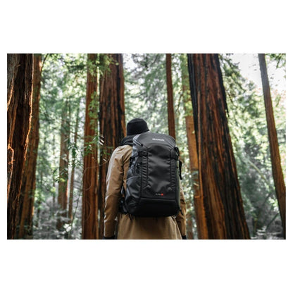 NANUK N-PVD 30L Camera Backpack – Water-Repellent with Rain Cover, Fits 2 Cameras, Drone, Tripod & 16" Laptop Compartment, Carry-On Approved – For Photographers, Travel & Hiking – Black