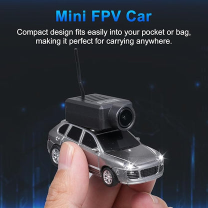 GoolRC WLtoys 6401 Mini RC Car 2.4GHz 1:64 Scale FPV Remote Control Car with Camera 720P and Gyro APP Control Vehicle with LED Lights Without Remote Controller (Gray)