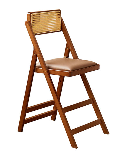 XIZUNRU Folding Chair Bamboo Stackable Folding Chairs,Portable Foldable Chairs for Indoor and Outdoor Events Party Chair for Home Office,Guest Room,Conference Room 1pc (Stool Seat Height: 23.6 inch)