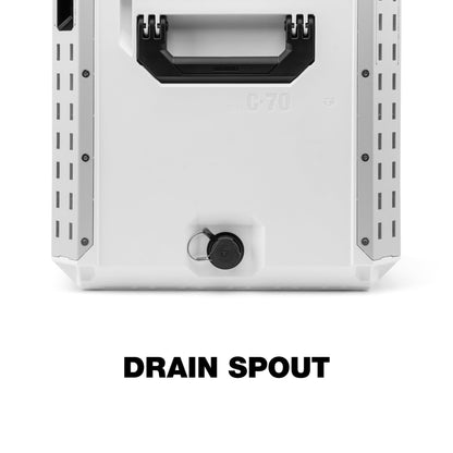ToughBuilt XL Cooler, Stackable 38 Quart Hard Shell Chest for StackTech Boxes and Totes, White