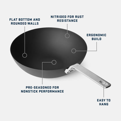 YETI Carbon Steel Skillet 10" - Pre-Seasoned Nonstick, Rust-Resistant, Use on Stovetop, Oven, Grill, or Campfire