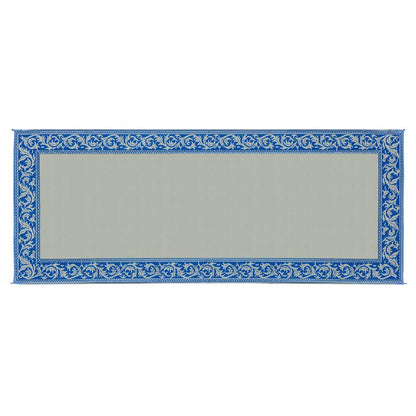 Stylish Camping Ming's Mark RC3 Stylish Camping Reversible Classical Patio Mat - 8' x 20', Blue/Beige