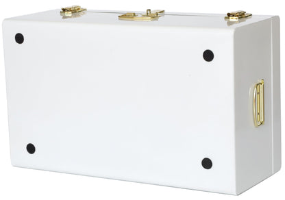 Vixdonos Large Metal Trunk Decorative Storage Box College Dorm Chest with Handle
