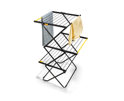 Joseph Joseph AirFrame 3-Tier Clothes Airer Drying Rack, 53 ft Capacity, Indoor/Outdoor, Stable, Foldable, Compact Storage