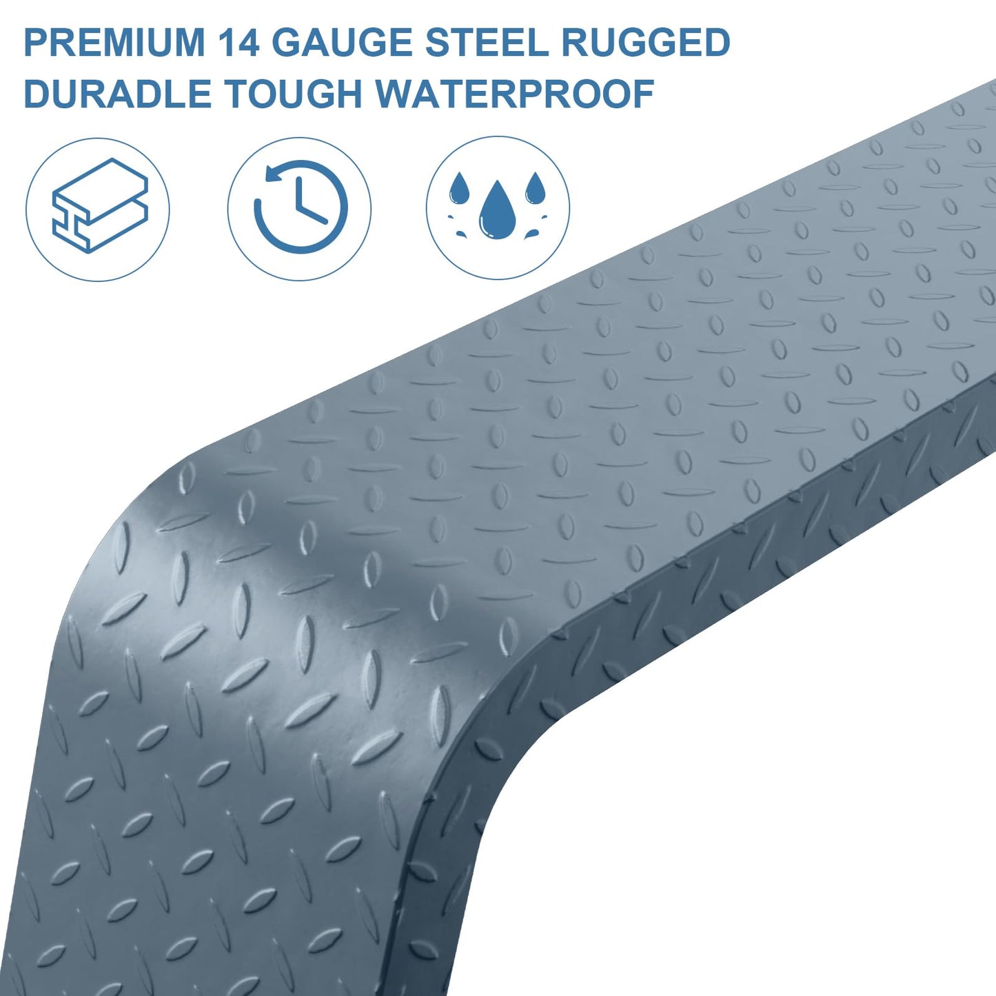 2 Pack Tandem Axle Trailer Fenders Fit for 13"-15" Tires,72-7/8"x10-1/4"x13" Heavy Duty Steel Trailer Fenders Double Axle Car Hauler,Cargo,Utility,Landscape Trailer