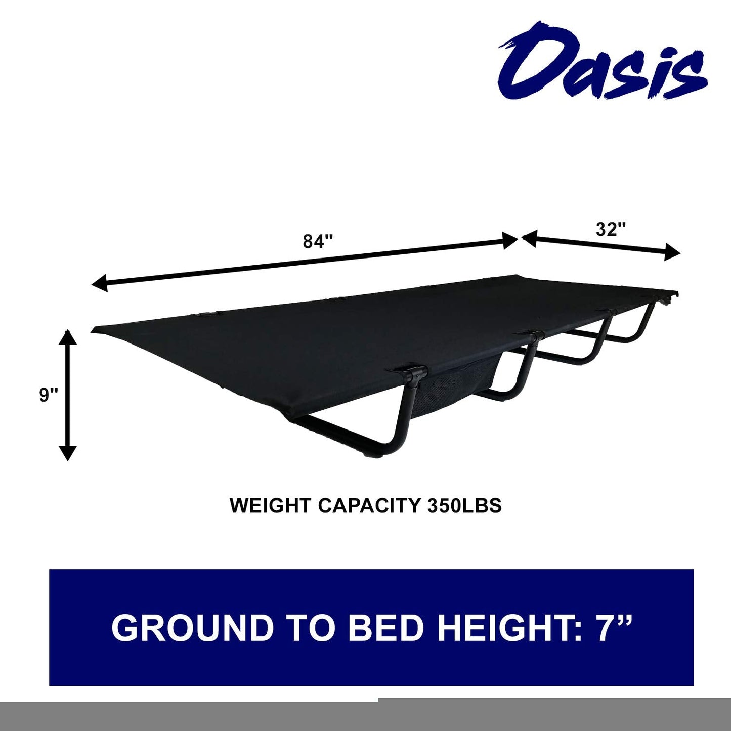 Tuscany Pro Big Grizzly Cot - Portable Heavy Duty Oversize Compact Cot with Side Pocket - Built with Reinforced Aluminum Pipe - Bonus Item Includes Blanket, Cell Phone/Drink Holders