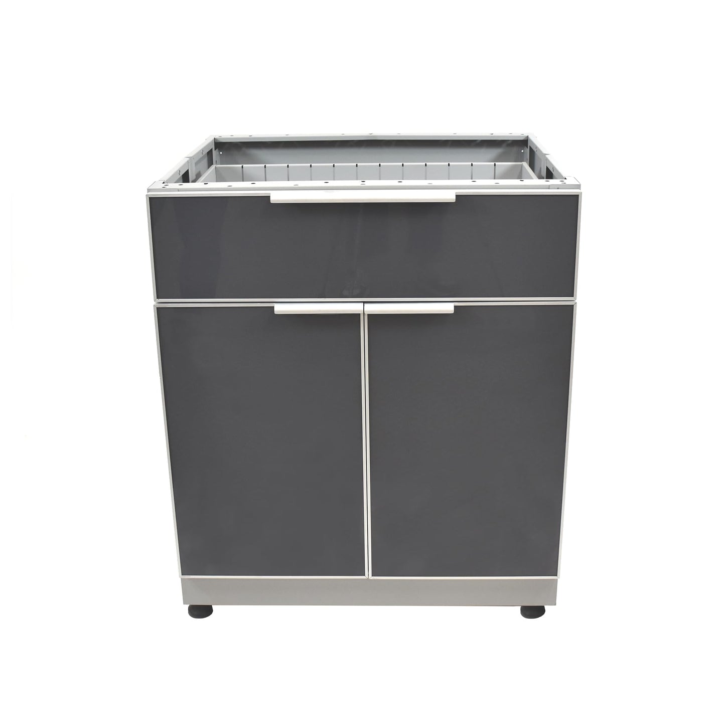 Blue Sky Outdoor Living, OKC3024GDR1DG, 2-Door, 1-Drawer Outdoor Kitchen Cabinet – Durable Weather-Resistant Storage for Patios, Backyards, and Grilling Stations – Slate Gray