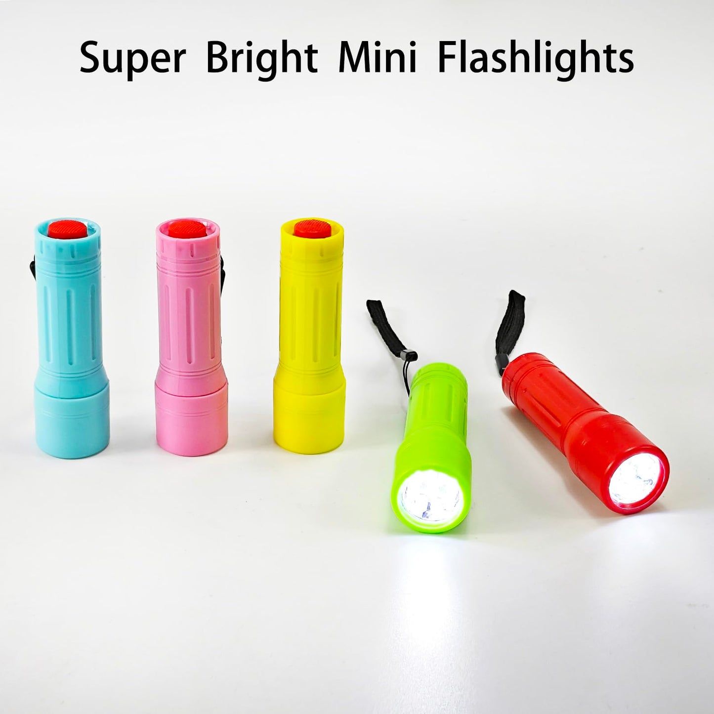 100 Pack Mini Flashlights Bulk, Small Multicolor Flashlights Bulk with Lanyard, 300 AAA Batteries Included for Hurricane Supplies Camping Essentials Emergency Christmas Party Favors Halloween Gifts