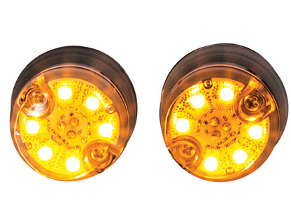 Buyers Products 8891326 Push-On LED Hideaway Strobe Light Kit, 6 High-Intensity LEDs, Amber Warning Light, 19 Flash Patterns, Sync Up to 8 Heads, Headlight & Taillight Install, Work & Utility Trucks