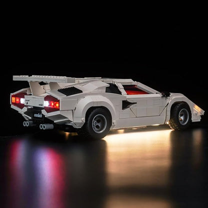 Upgraded Led Light Kit for Lego Lamborghini Countach 5000 Quattrovalvole Building Set RC Version Compatible with Lego 10337 (Model Not Included)