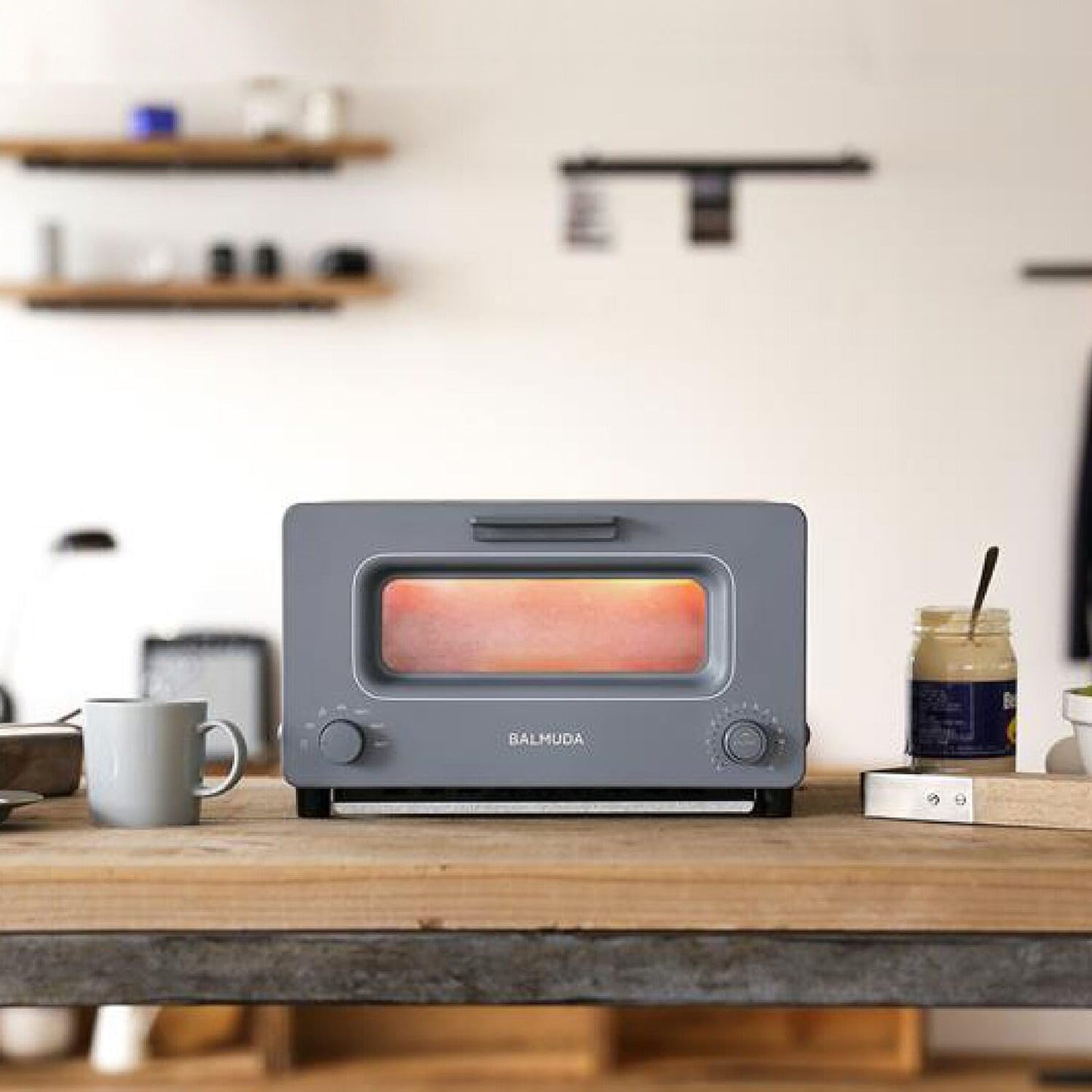 BALMUDA Combo Pack: The Toaster Gray & The Lantern White | Steam Toaster & Rechargeable LED Lantern