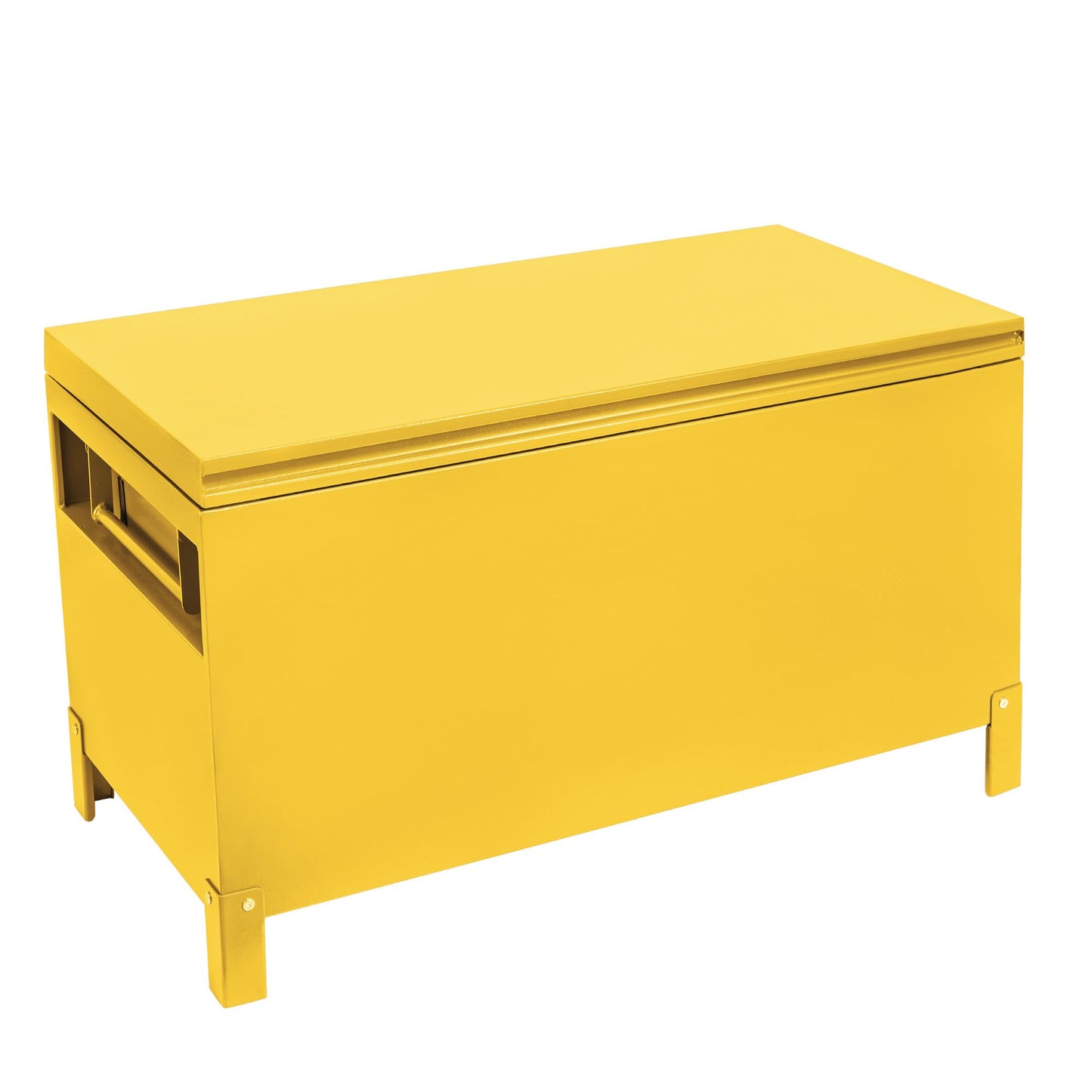 GarveeLife Heavy Duty Steel Truck Bed Tool Box - 48" XXL Lockable Jobsite Storage Chest - Weather-Resistant, Safe Hinge, Tongue Lock - Pickup, Trailer, Garage Use - 48"x 24"x 24", Yellow