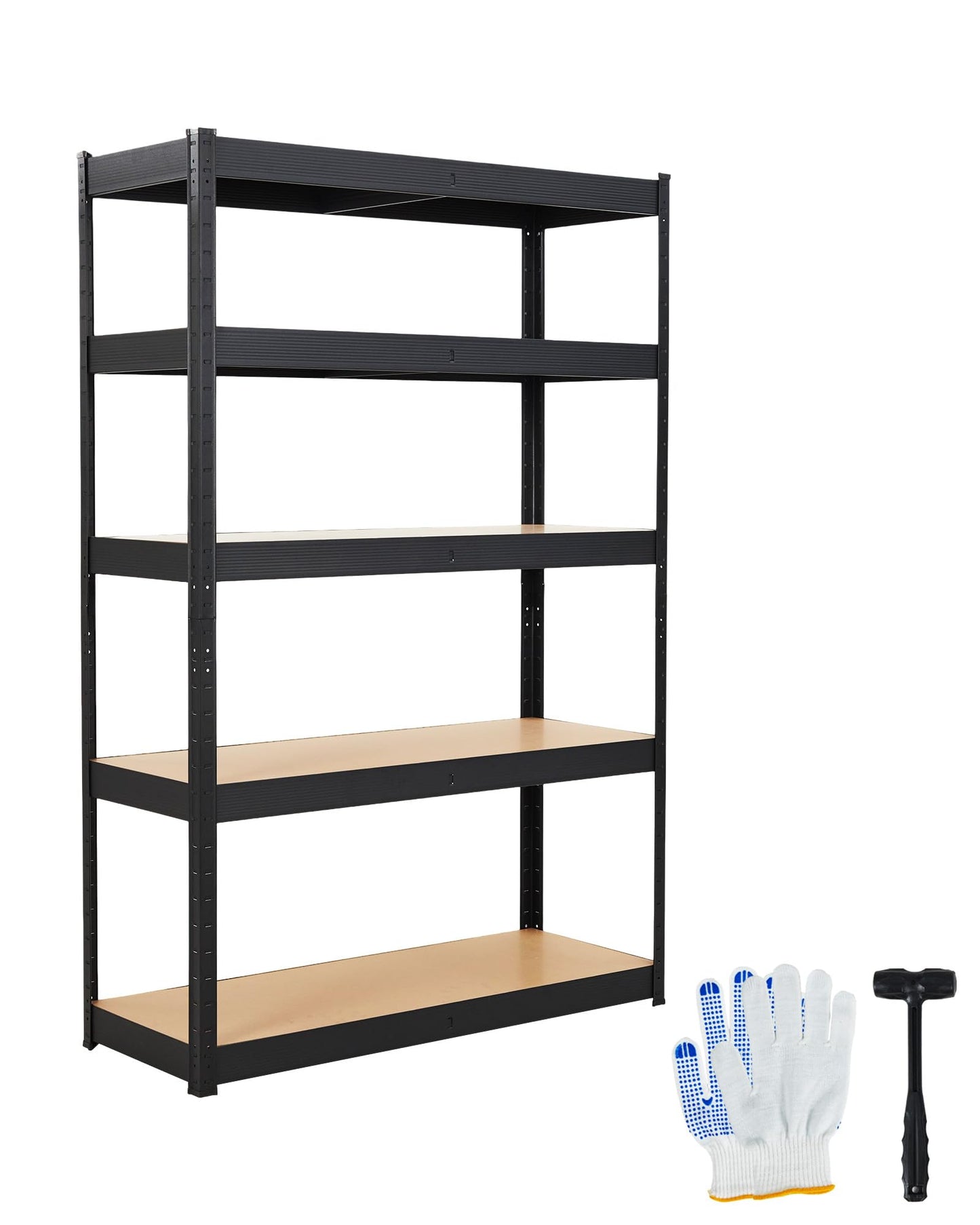 5-Tier Adjustable Shelving Units,48x18x72 Garage Metal Storage Shelving Units,Heavy Duty Garage Shelving Adjustable Garage Shelves,Loads 2000 LBS,Metal Storage Utility Racks for Warehouse,Pantry, Base