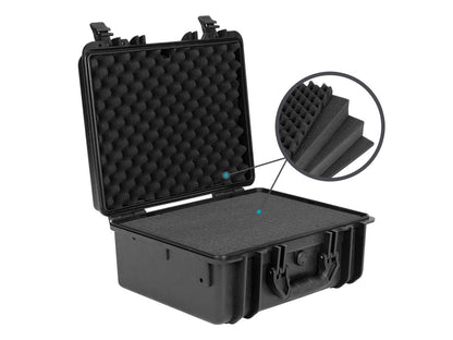 Monoprice Weatherproof Hard Case with Customizable Foam - Shockproof, IP67 Level Dust and Water Protection Up to 1 Meter Depth , 19in x 16in x 8in, 28.5 Liter, Black - Pure Outdoor Collection