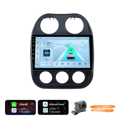 AJBDJY Car Radio Stereo Comatible with Je-ep Compass (2014-2016), 10 inch 1280x720P IPS HD Touchscreen Wireless Carplay Andriod Auto