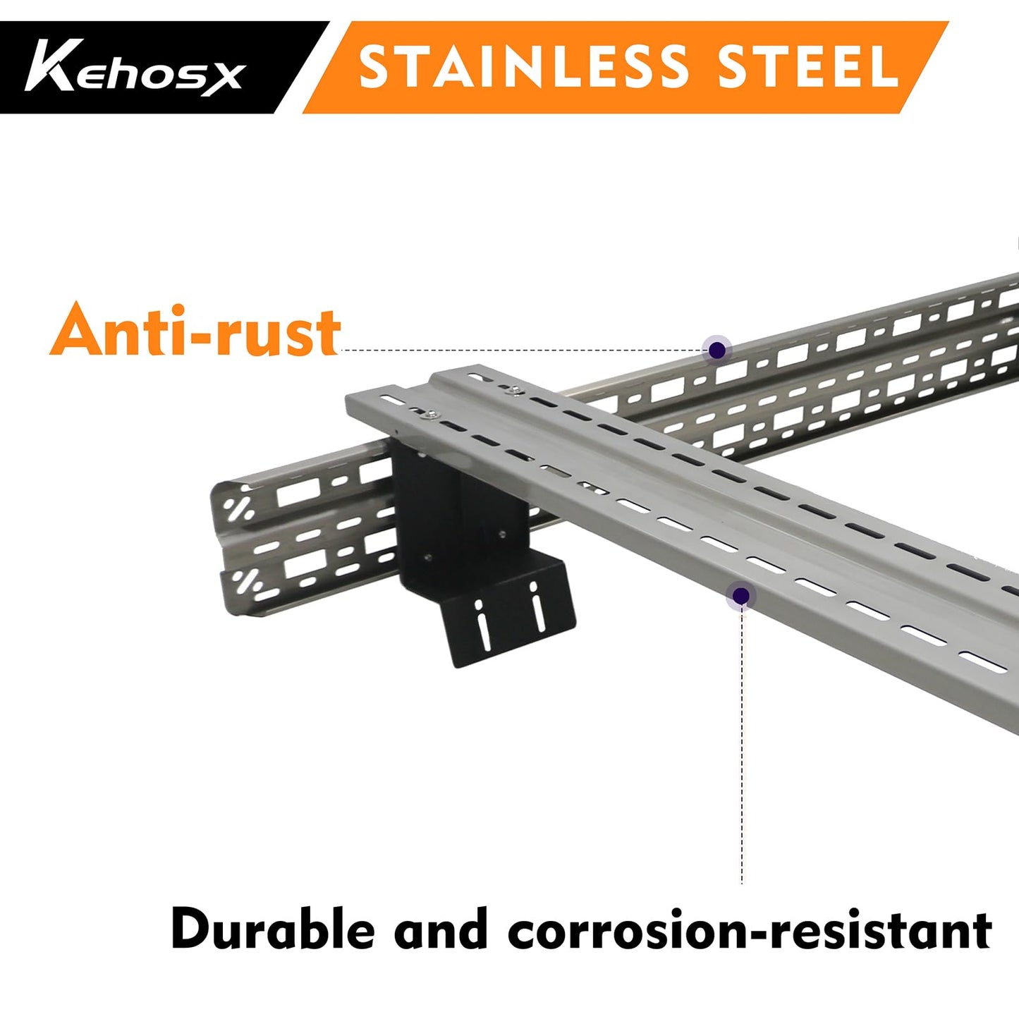 KEHOSX Adjustable Overland Bed Rack Truck Cargo Carrier | Compatible with Silverado/Colorado/Canyon/Sierra/S-10/Sonoma/Ram/F-150/F-250/F-350/Tundra/Titan/Ranger for Most Pickup