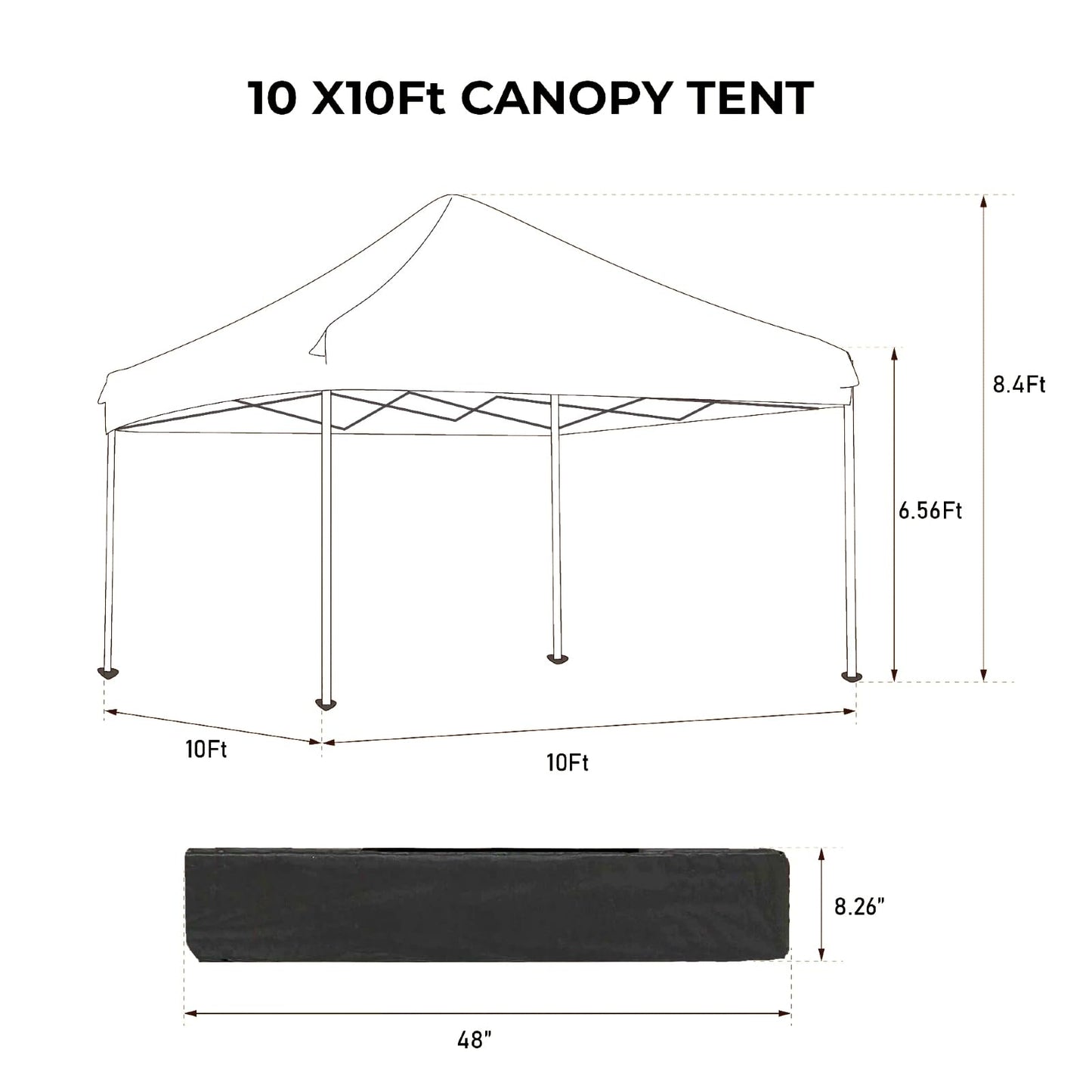 Trygoal 10x10FT Canopy Tent, Outdoor Gazebo Pop up Canopy with 4 Removable Sidewalls & 2 Windows, Patio Camping Shade Canopy with 4 PCS Weight Sand Bag & Carry Bag, Ideal for Parties Events, Pink