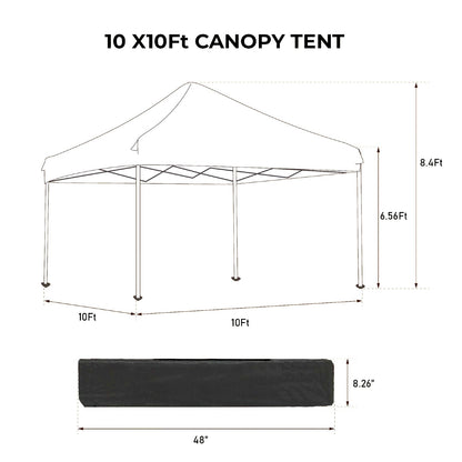 Trygoal 10x10FT Canopy Tent, Outdoor Gazebo Pop up Canopy with 4 Removable Sidewalls & 2 Windows, Patio Camping Shade Canopy with 4 PCS Weight Sand Bag & Carry Bag, Ideal for Parties Events, Pink
