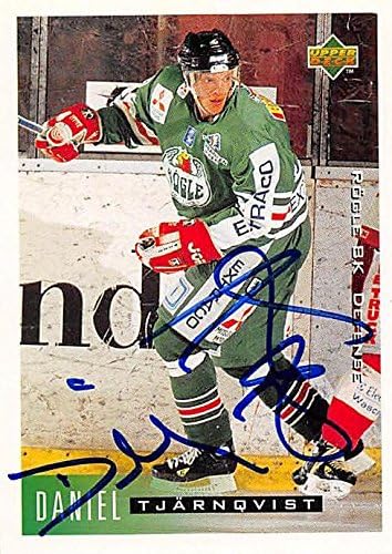 Sports Memorabilia Autograph Warehouse 245533 Daniel Tjarnqvist Autographed Hockey Card - Sweden FT 1995 Upper Deck - No. 175 Rookie