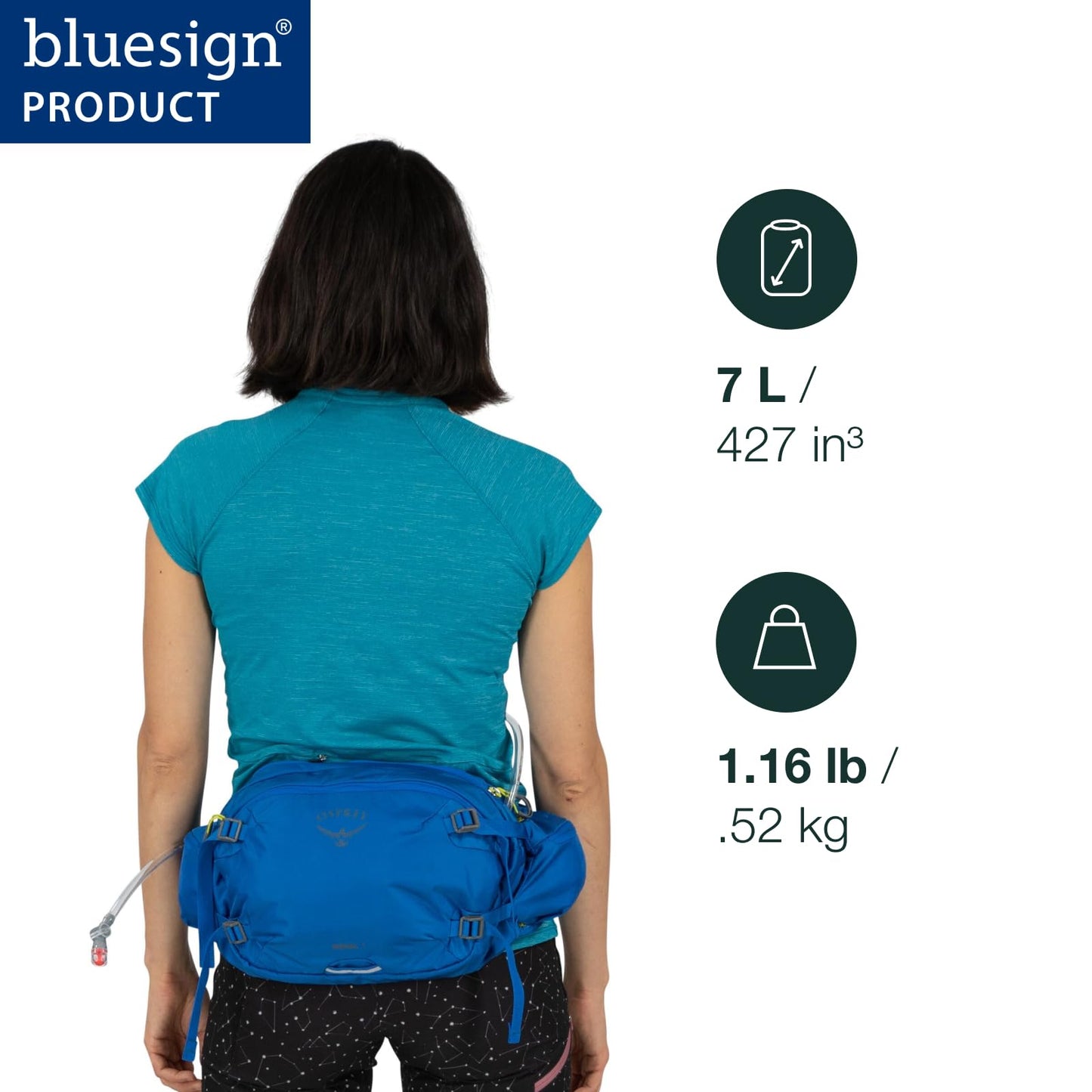 Osprey Seral 7L Biking Waist Pack with Hydraulics Reservoir for Men and Women, Aprium Purple