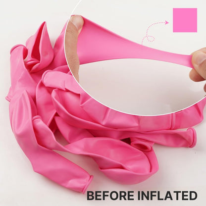 PartyWoo Pink Balloons 100pcs 12 Inch Matte Pink Balloon Arch Kit for Girl Baby Shower Gender Reveal Wedding Bachelorette Engagement Birthday Princess Butterfly Themed Party Decorations Pink-Y11