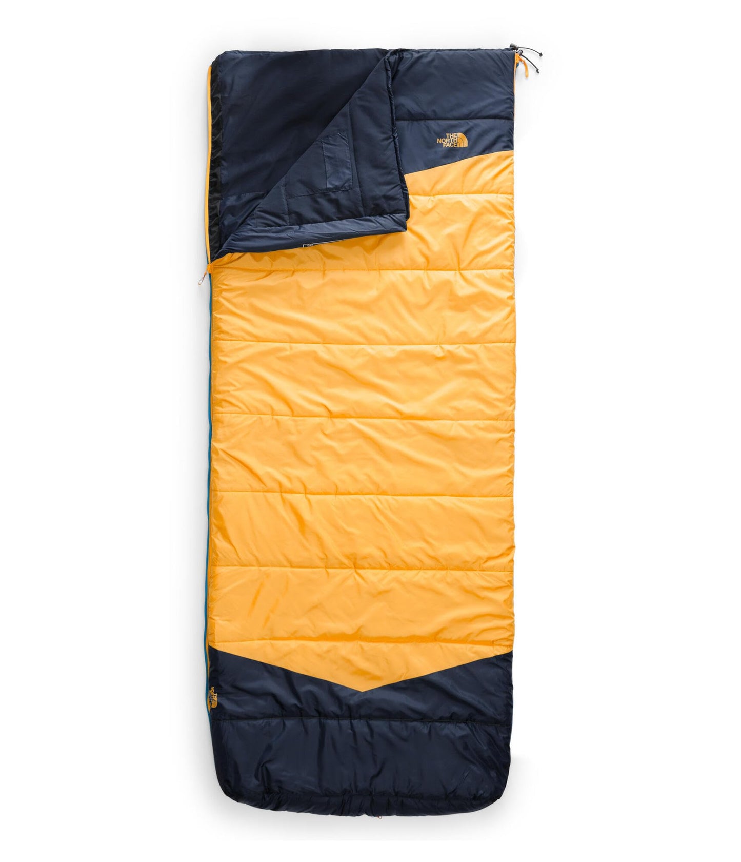 THE NORTH FACE Dolomite One 15F / -9C, 3-in-1 Insulated Sleeping Bag - Water Repellent, Rectangular Shape, Fleece Lined, Hyper Blue/Radiant Yellow-NPF, Regular