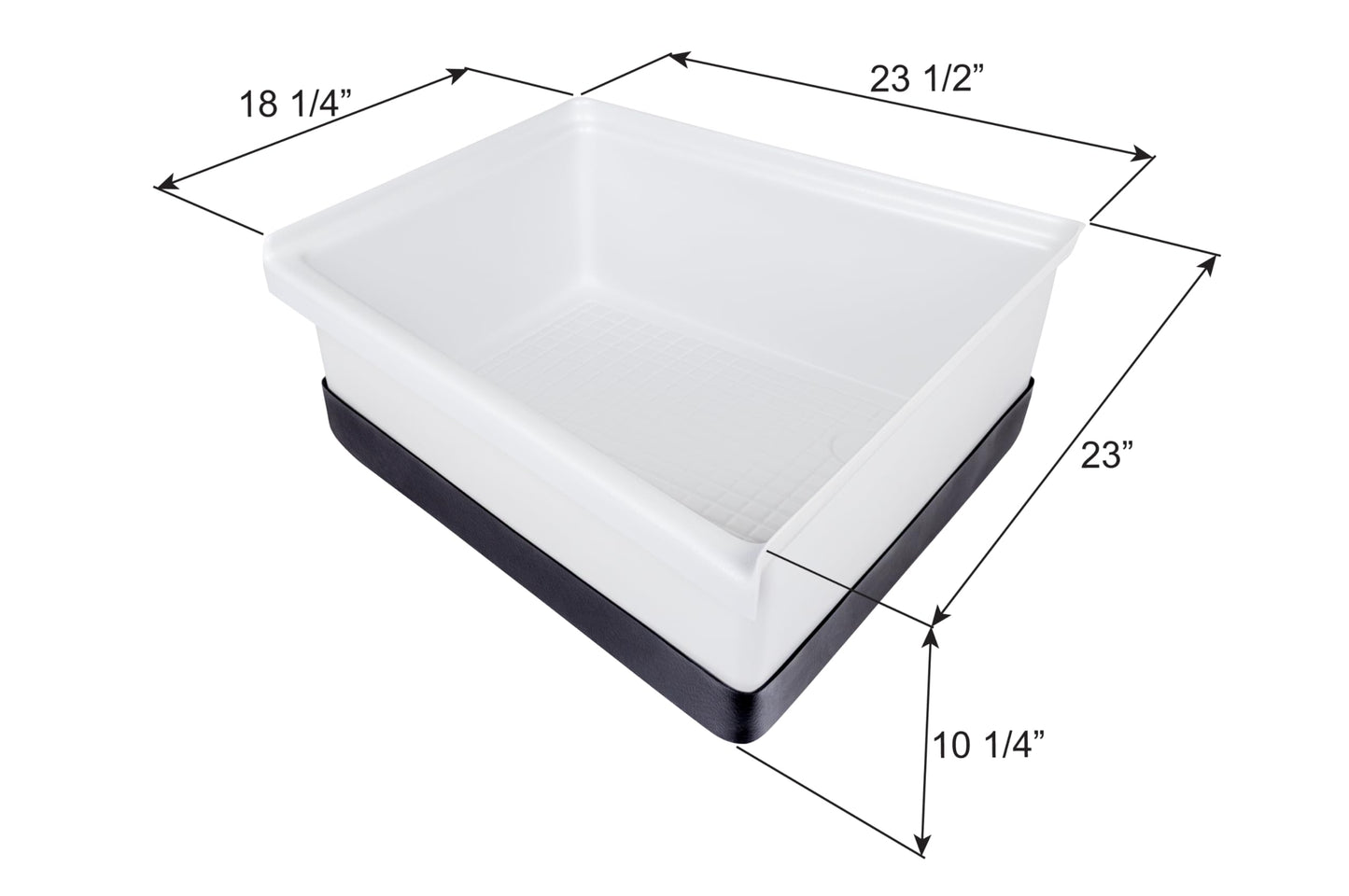 ICON 00463 Shower Pan SP200-24" x 23" x 10", Polar White