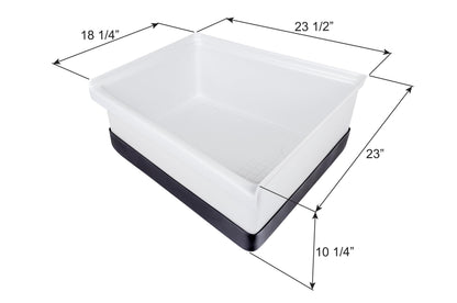 ICON 00463 Shower Pan SP200-24" x 23" x 10", Polar White