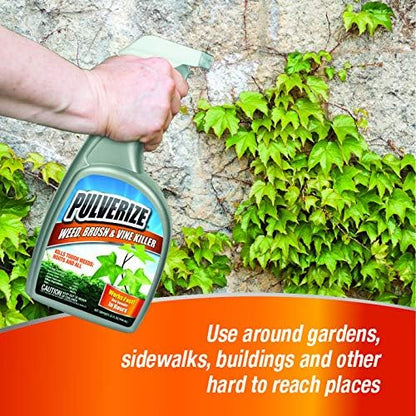 Pulverize Weed Brush & Vine Killer - Fast Acting, Non-Staining Herbicide for Poison Ivy & Weeds | 32 oz.
