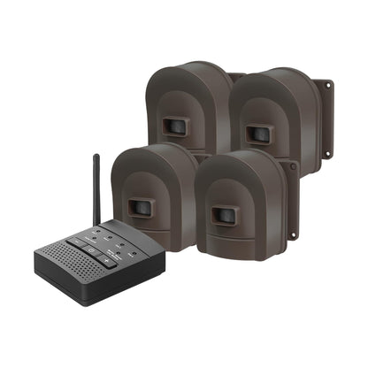 1/2 Mile Hosmart Driveway Alarm Wireless Sensor System & Driveway Sensor Alert System Weatherproof Security Outdoor Motion Sensor & Detector(1 Receiver & 4 Sensors)